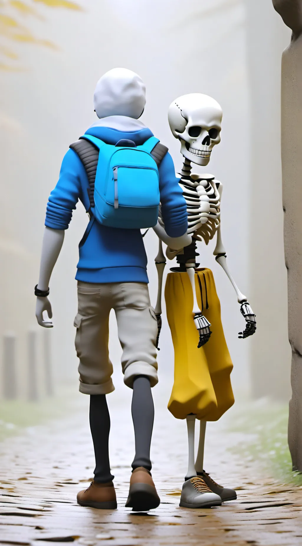 ai character: Sans and papyrus background