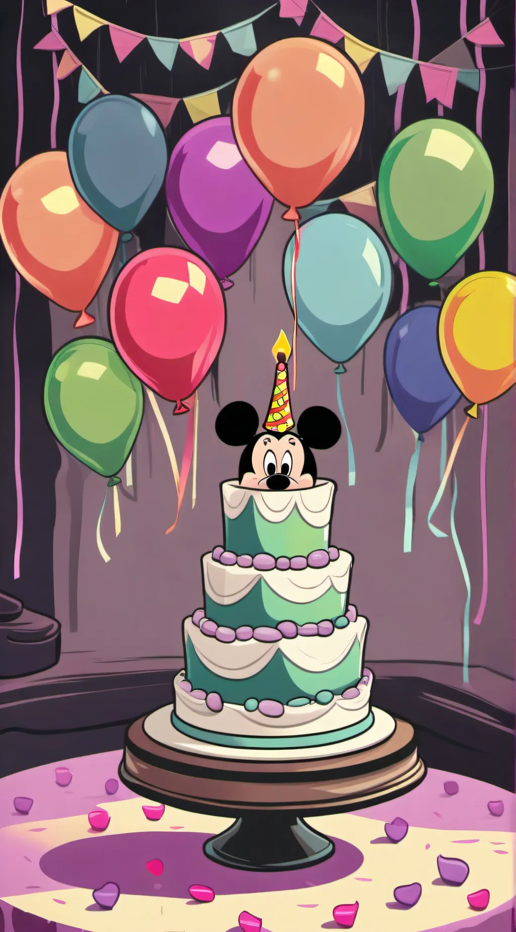 ai character: Mickey Mouse background