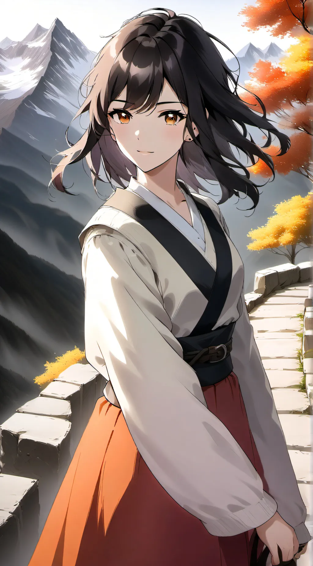 ai character: Autumn background