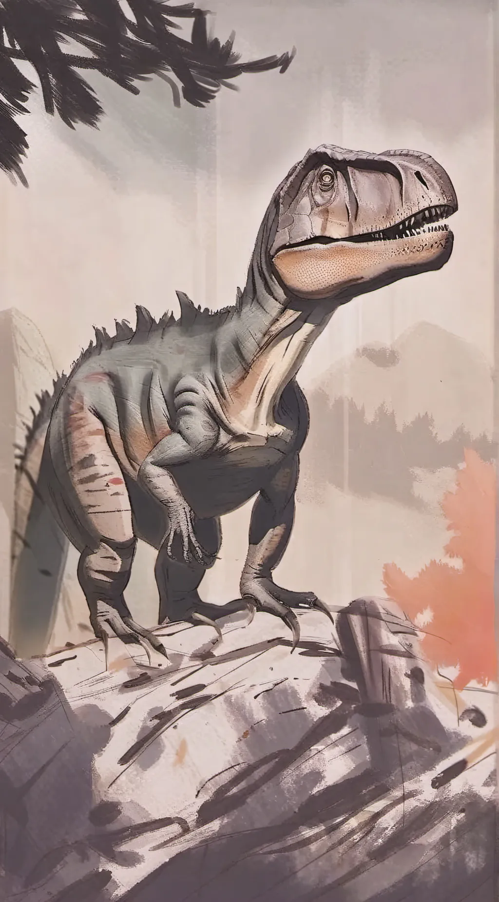ai character: dino hybrid school background