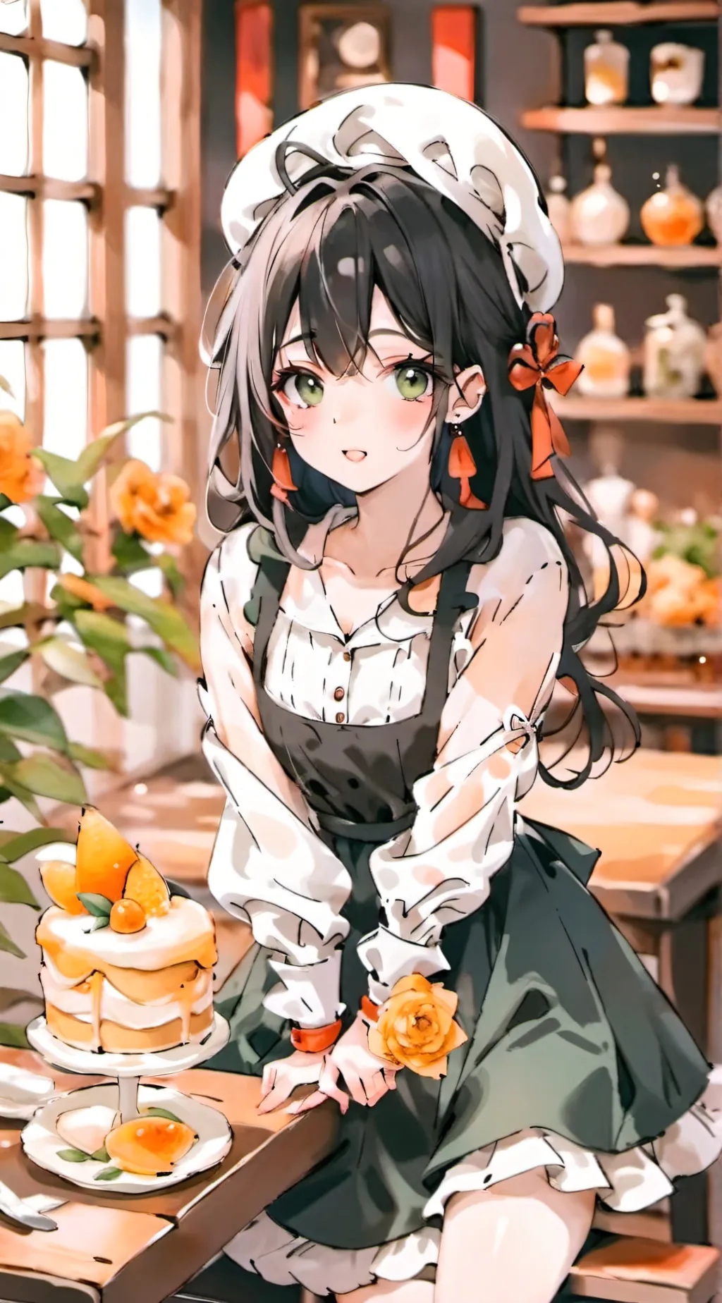 ai character: Rose background