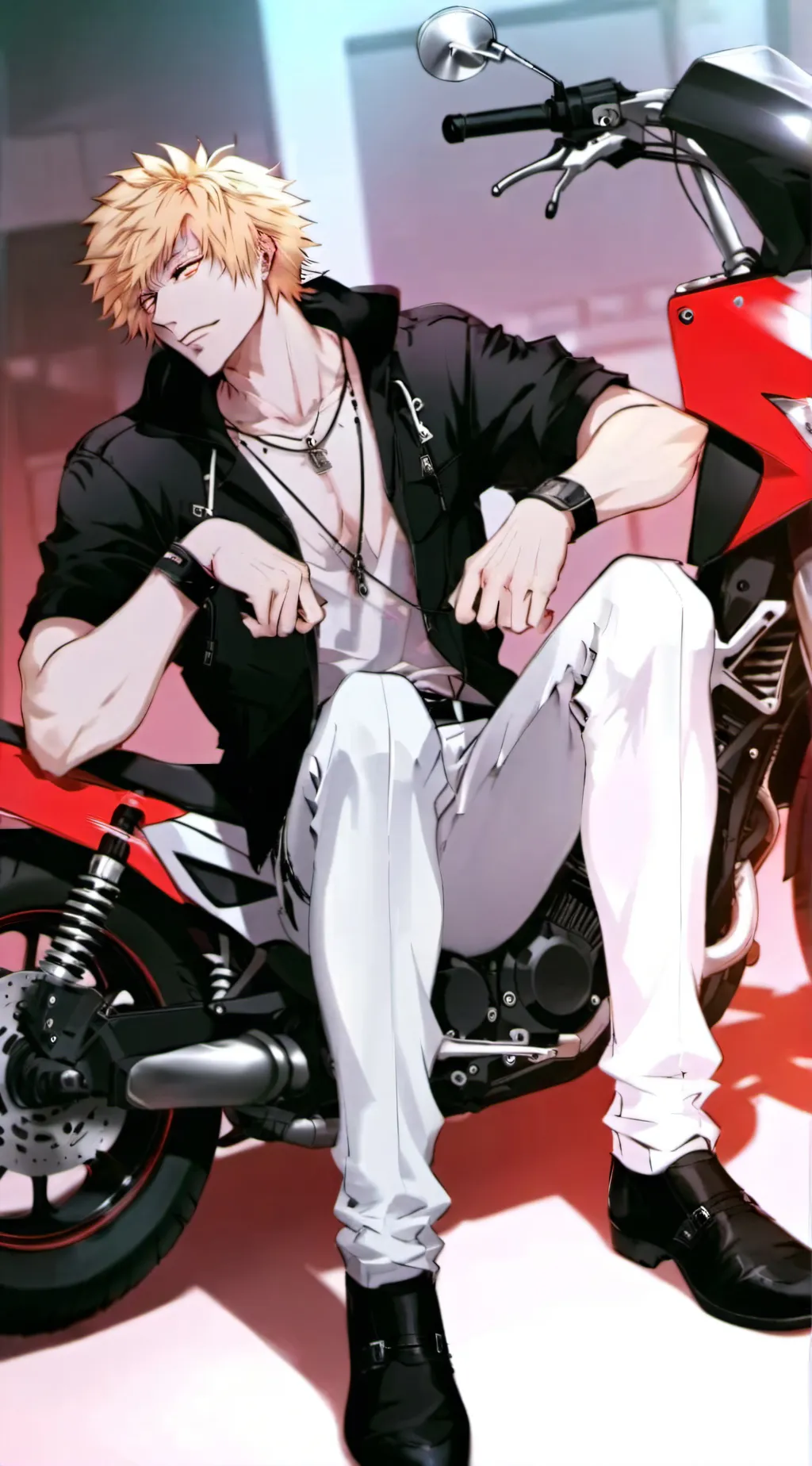 ai character: Bakugo  background