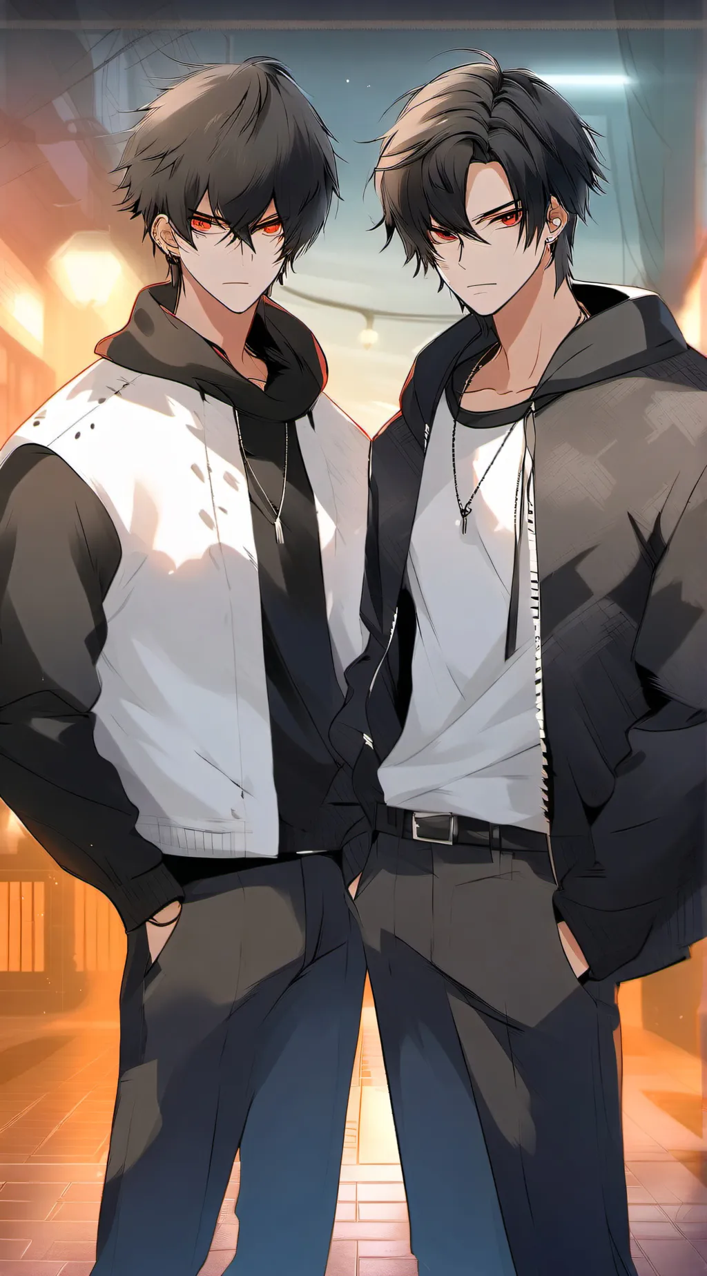 ai character: Isaac and Isaiah  background