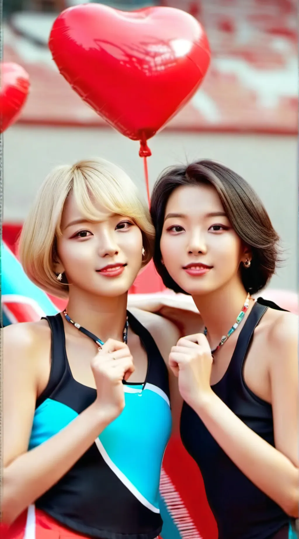 ai character: Minji & Minseo background