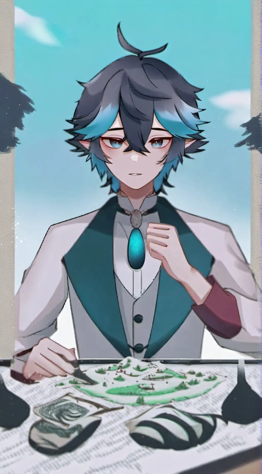 ai character: 🦈 River 🦈  background