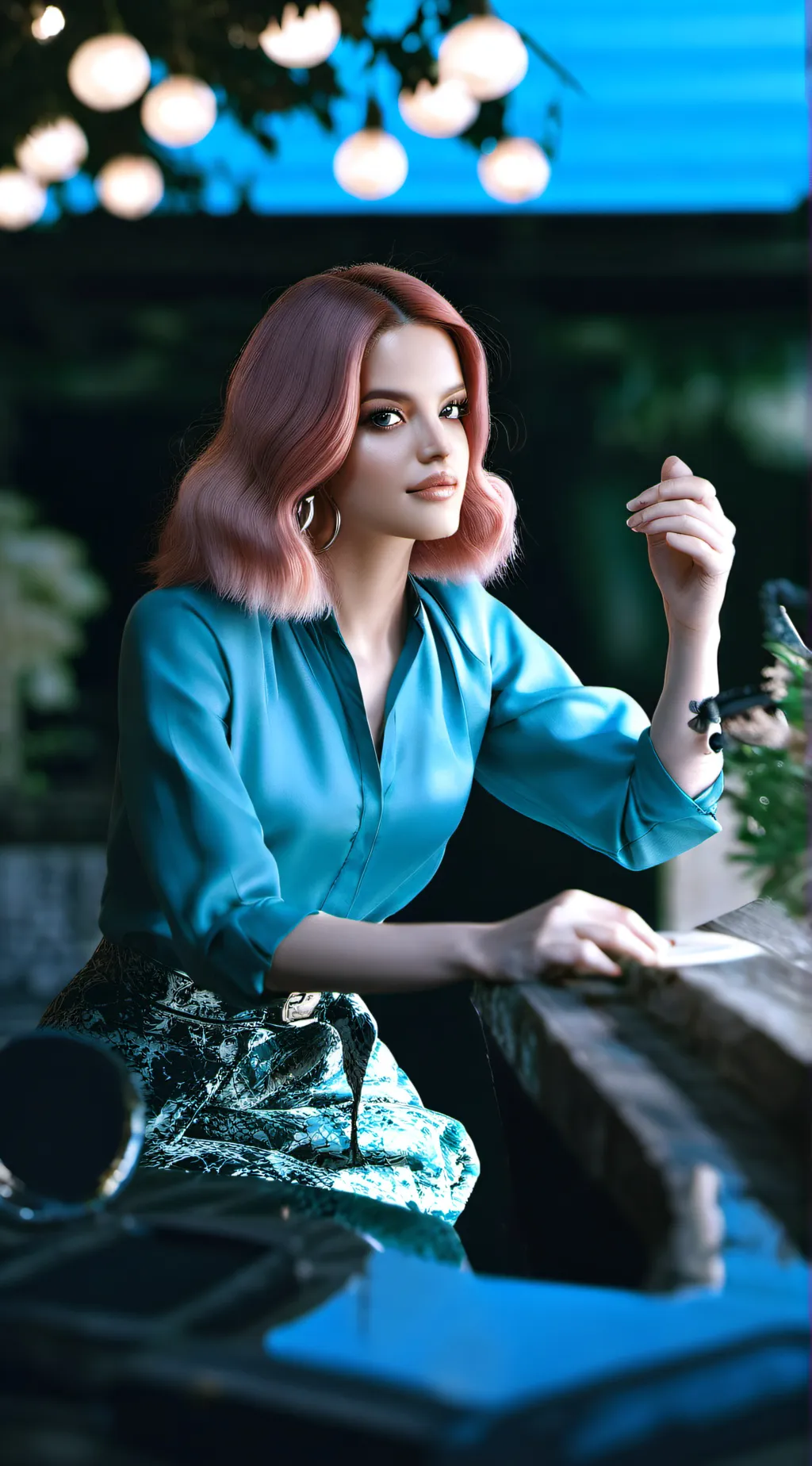 ai character: Audrey  background