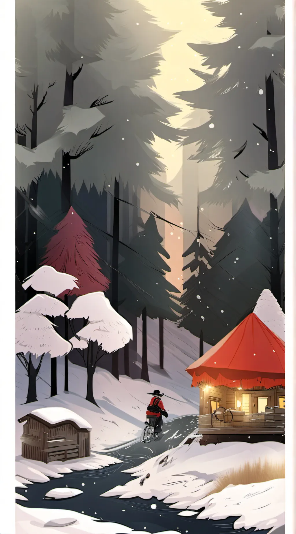 ai character: Fpe goes camping  background