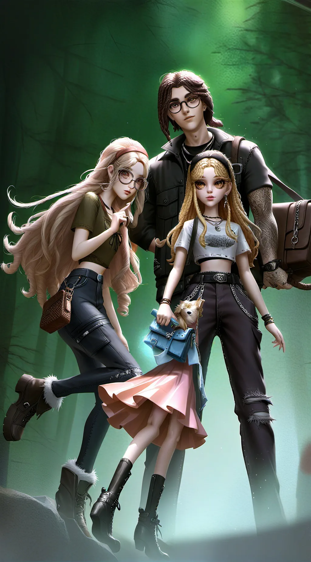 ai character: Green beans😍😩 background