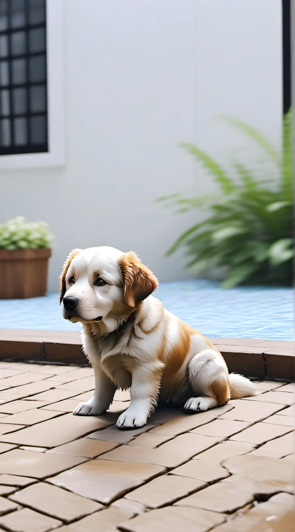 ai character: lost dog background