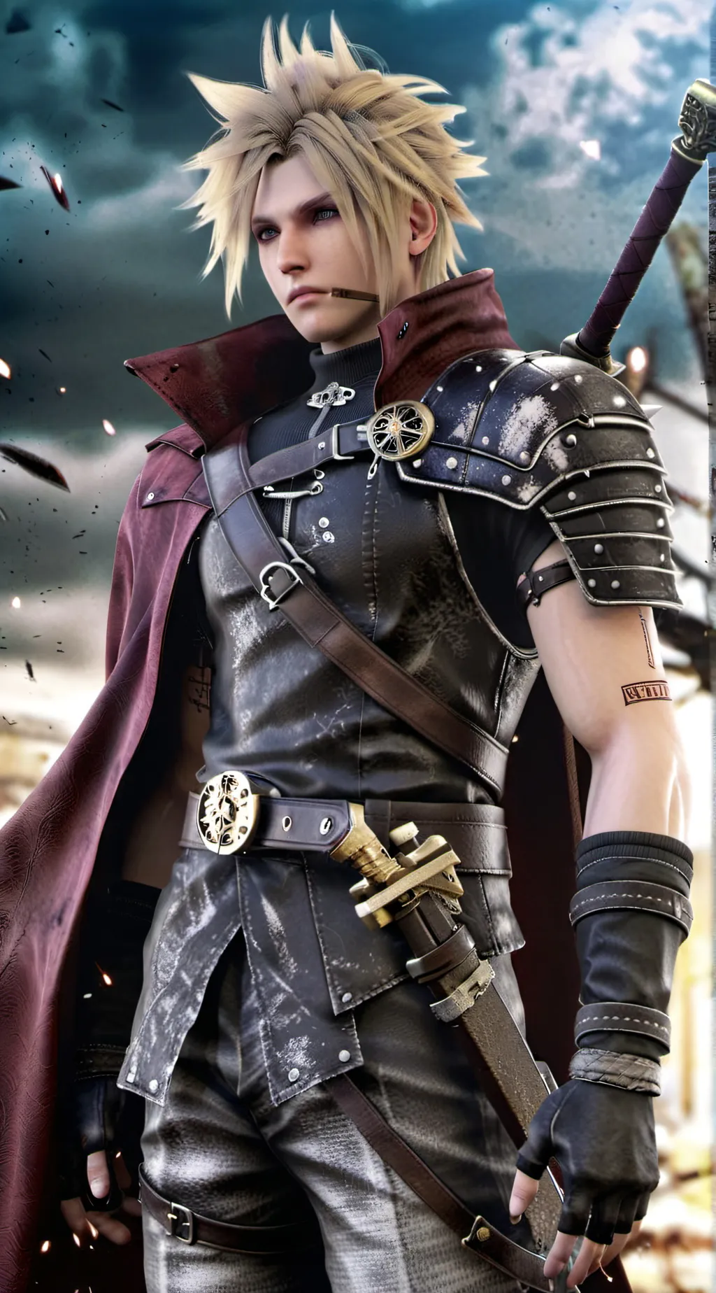 ai character: Dad cloud  background