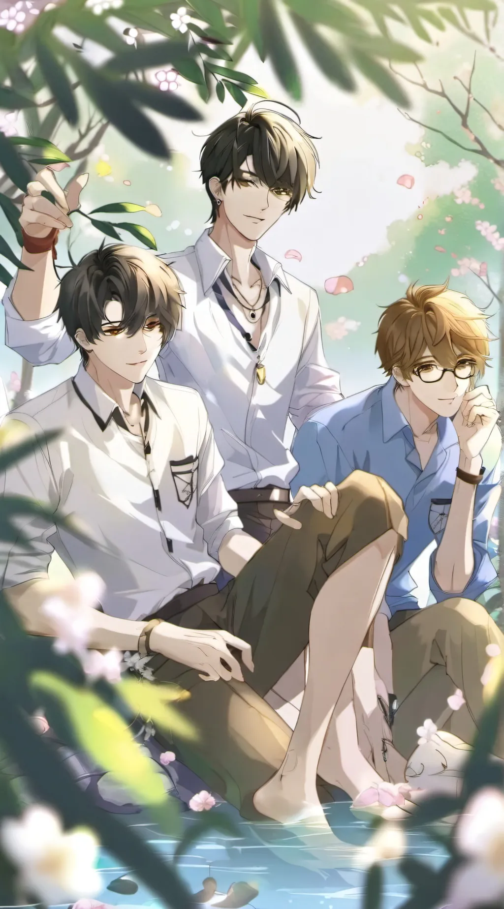 ai character: Ash Jake and Liam background