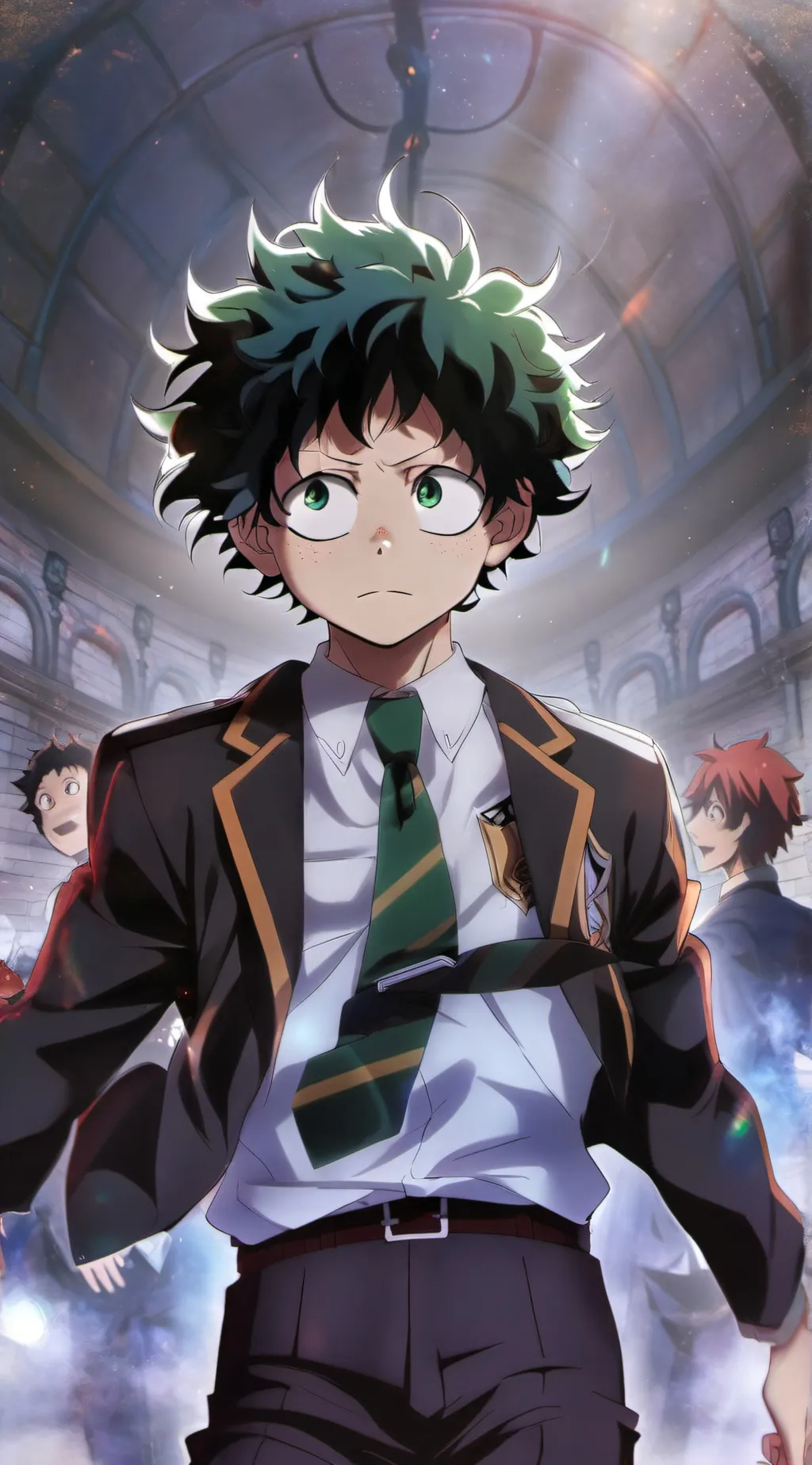 ai character: deku middle School background