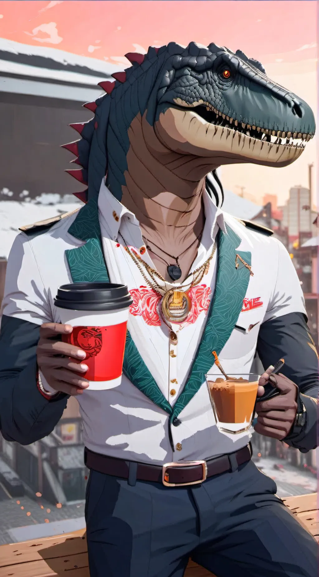 ai character: rexno  background