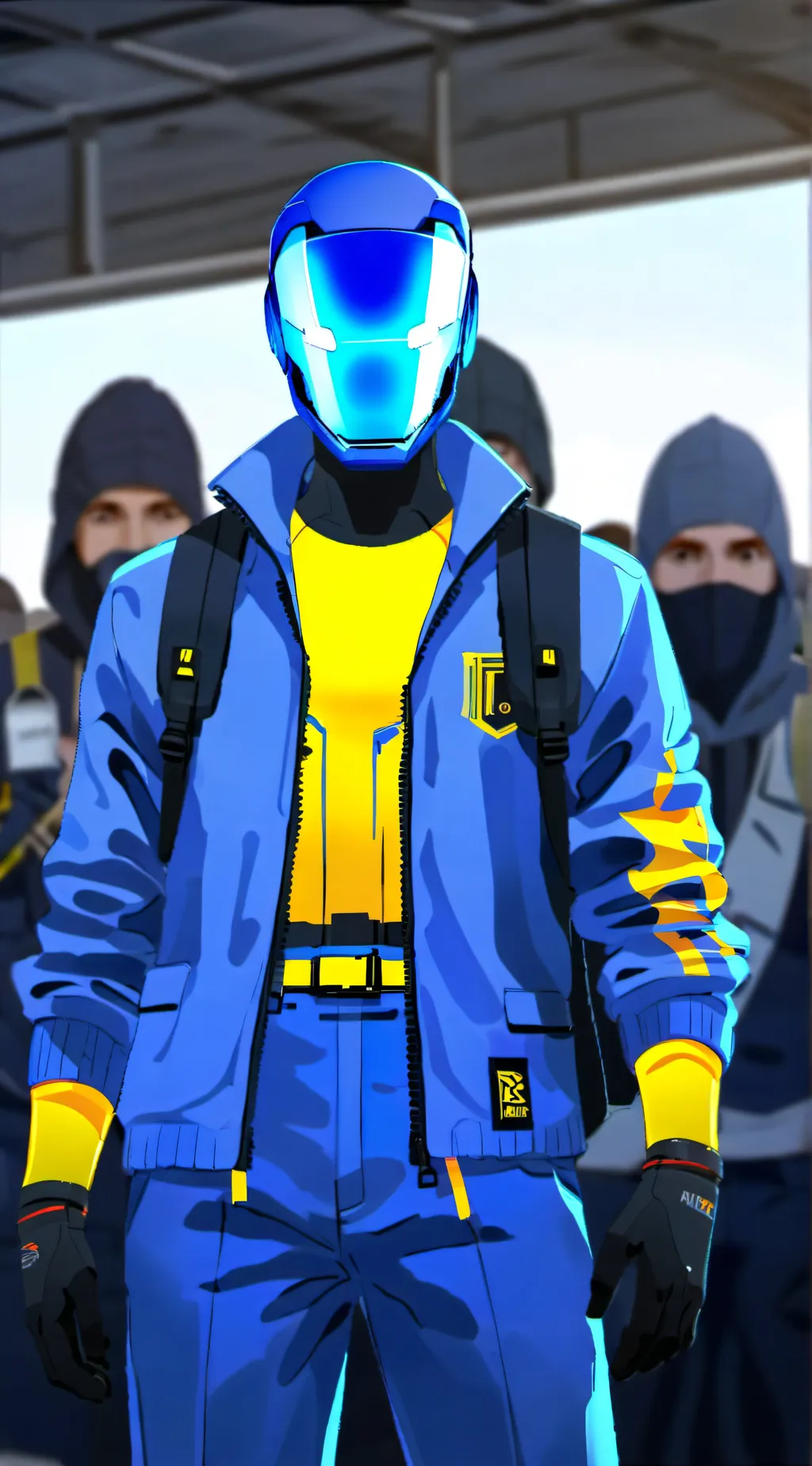 ai character: drunk titan camera background