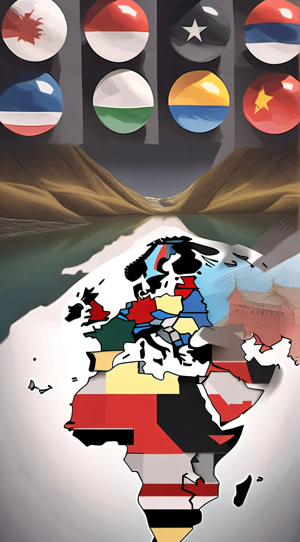 ai character: Countryballs background