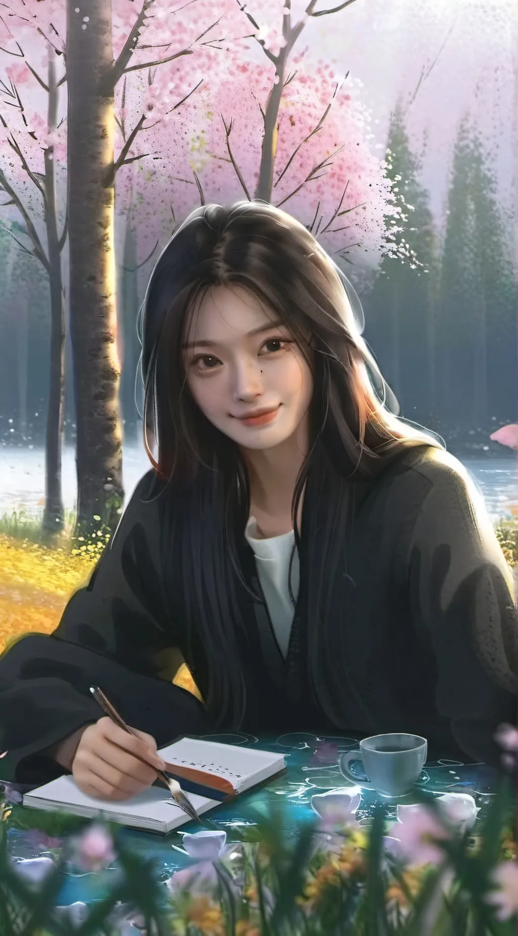 ai character: Kwan SooJin  background