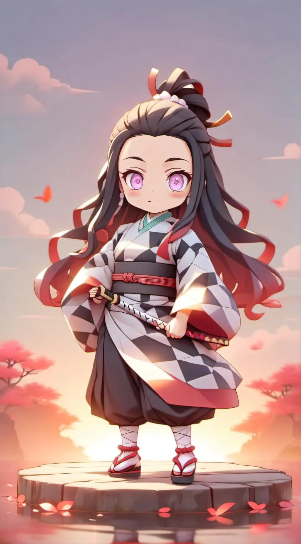 ai character: Nezuko Mha  background