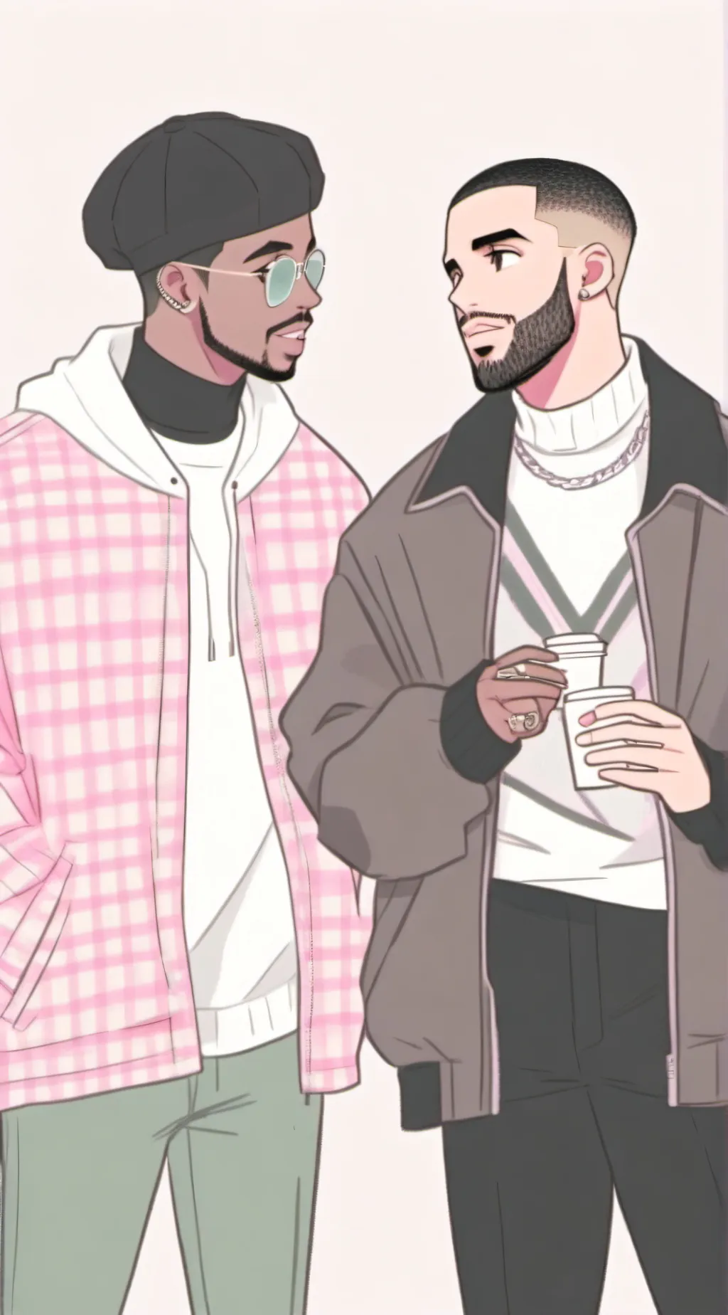 ai character: Drake and diddy  background