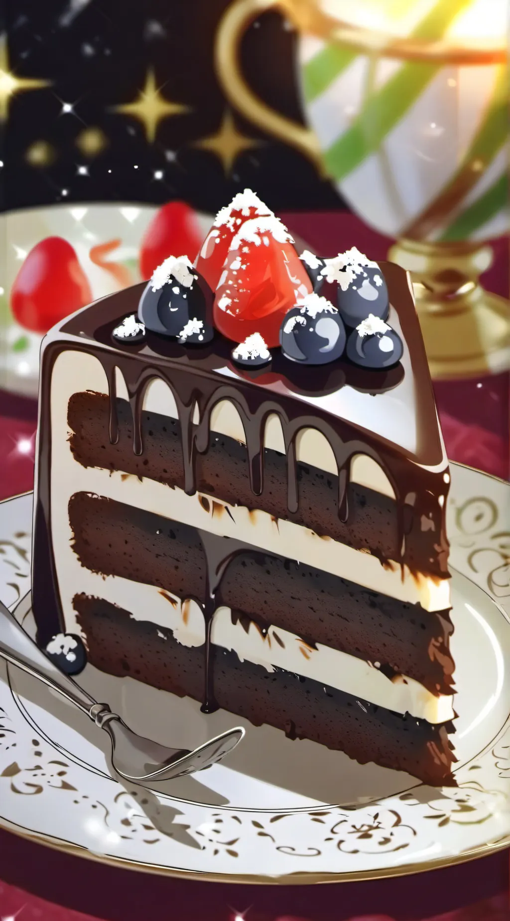 ai character: Slice of Cake background