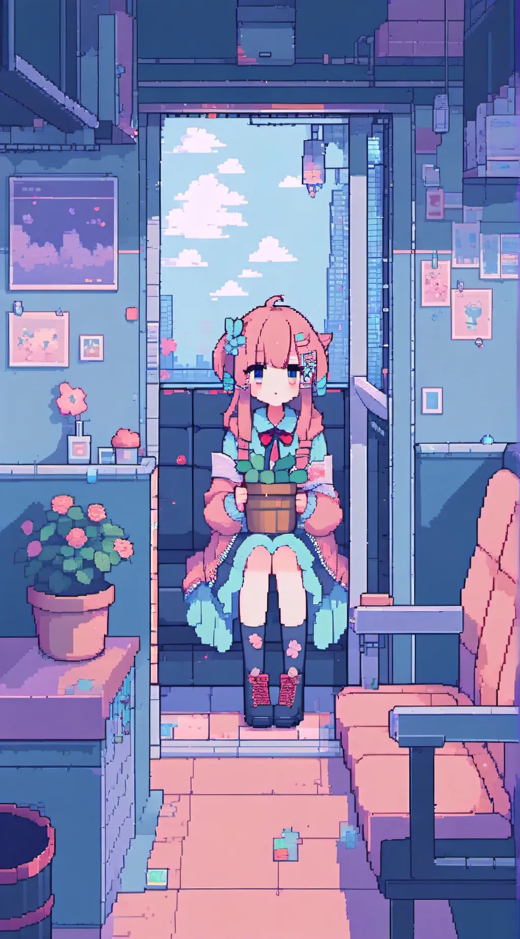 ai character: Ddlc reboot au background