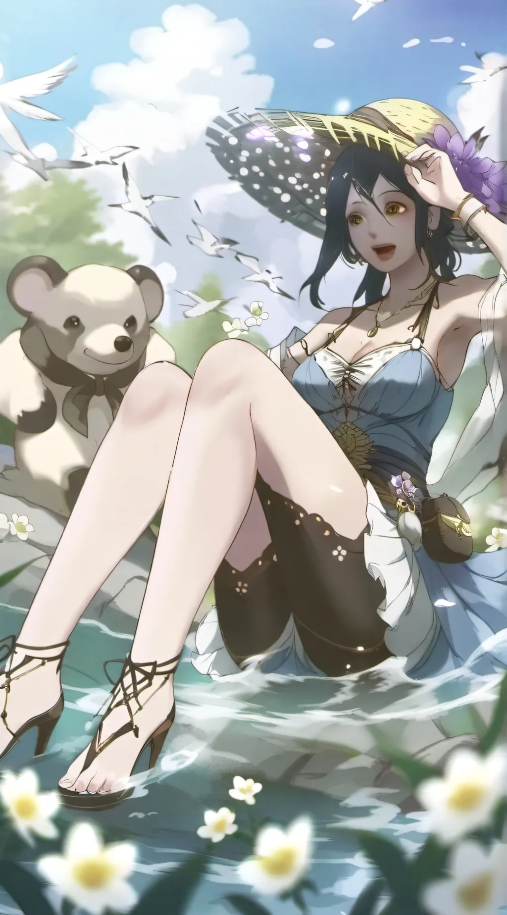 ai character: gym girl background