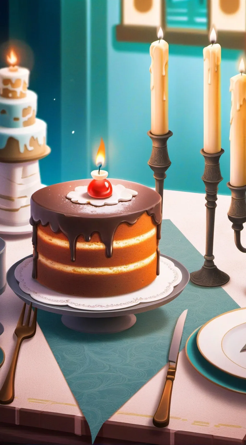 ai character: HH birthday 🎉 background