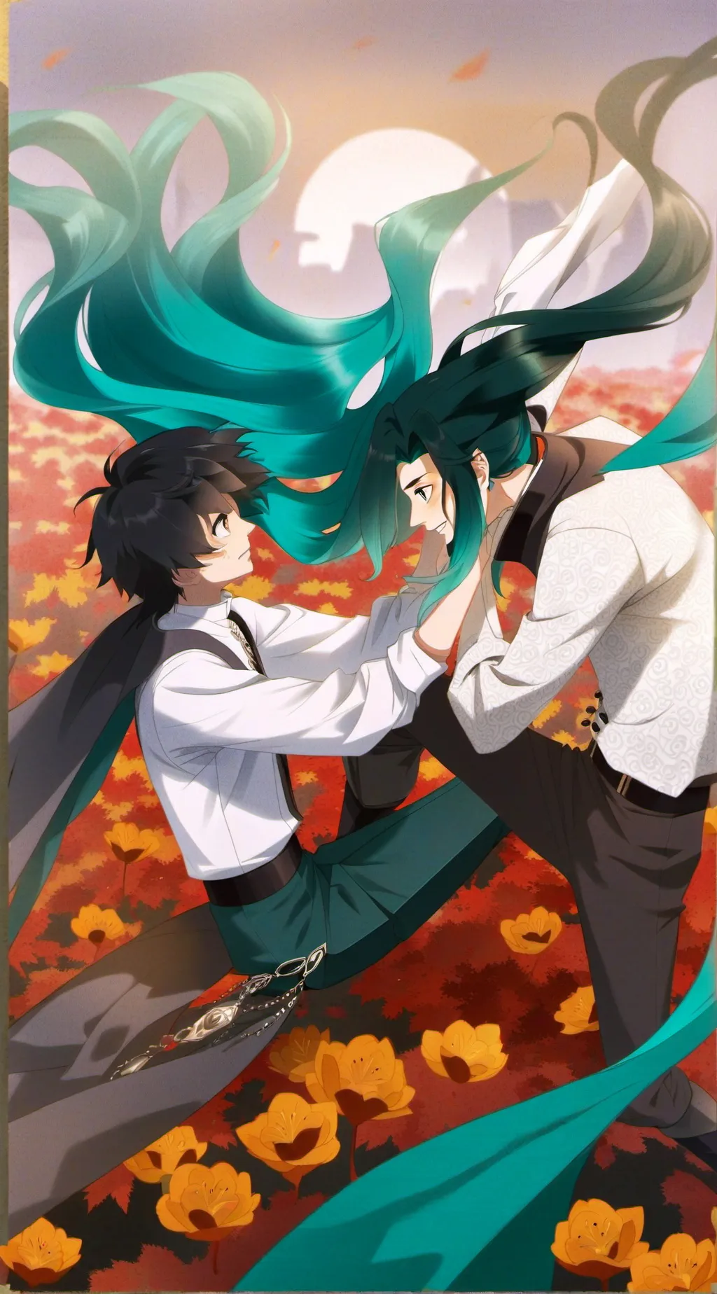 ai character: Genmui school Au background