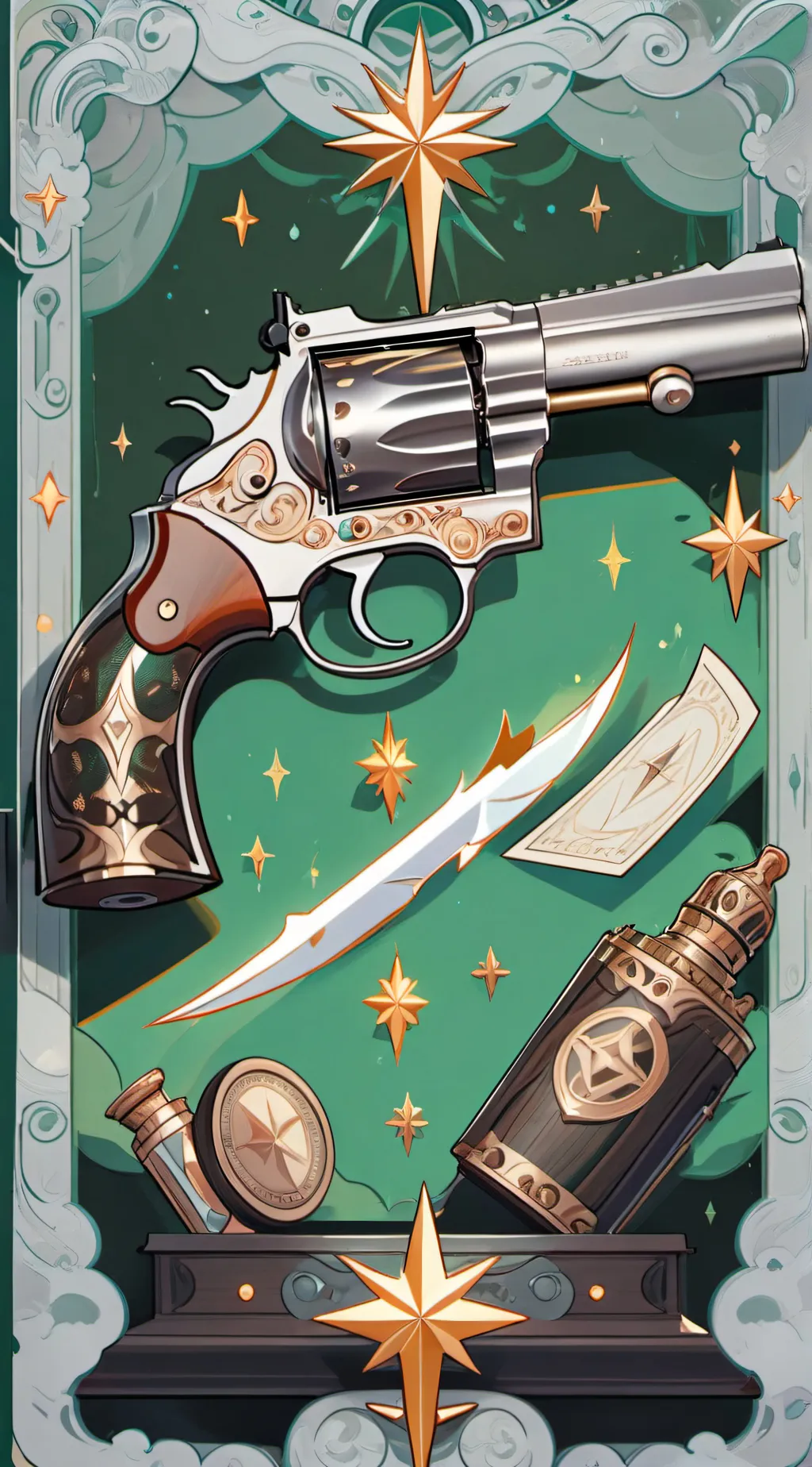 ai character: gun background