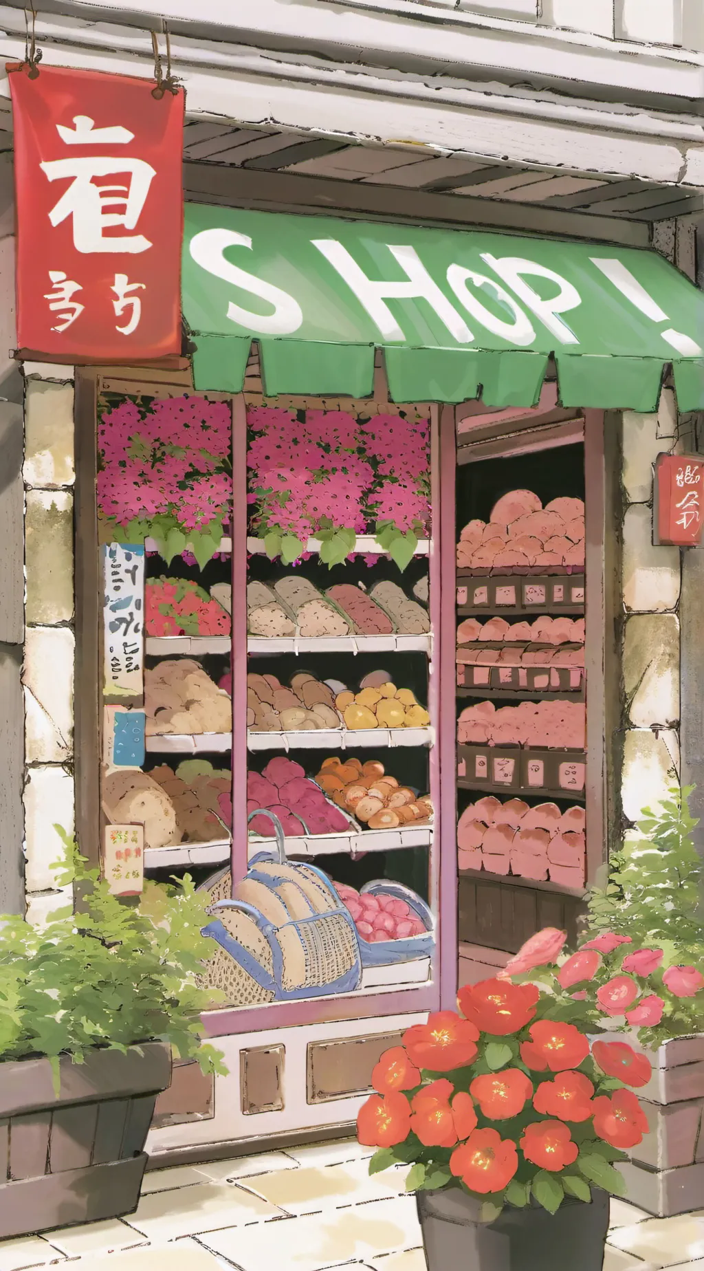 ai character: Shop background