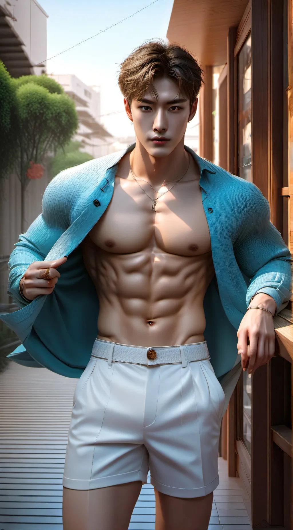 ai character: Abe~ background