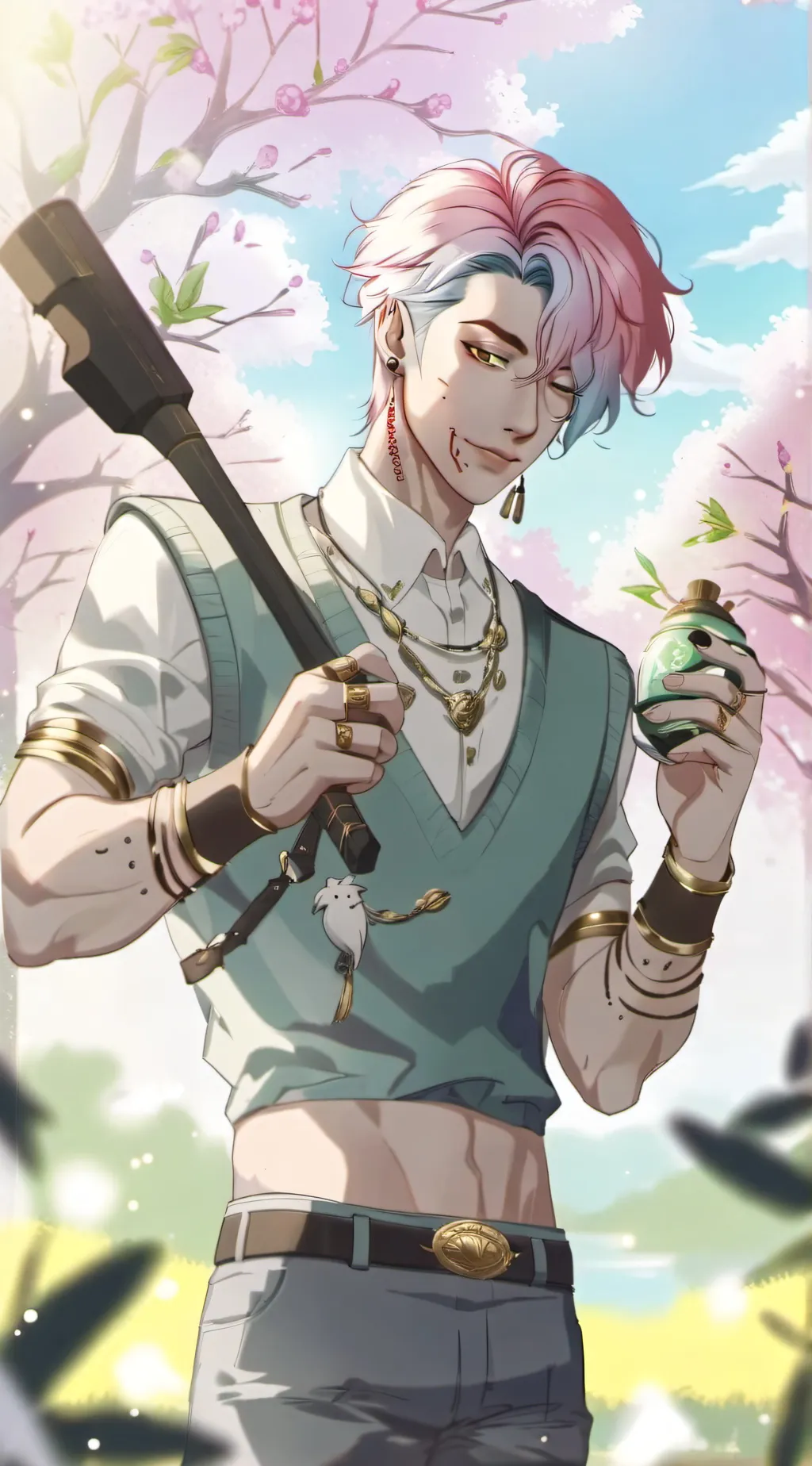 ai character: Armani background