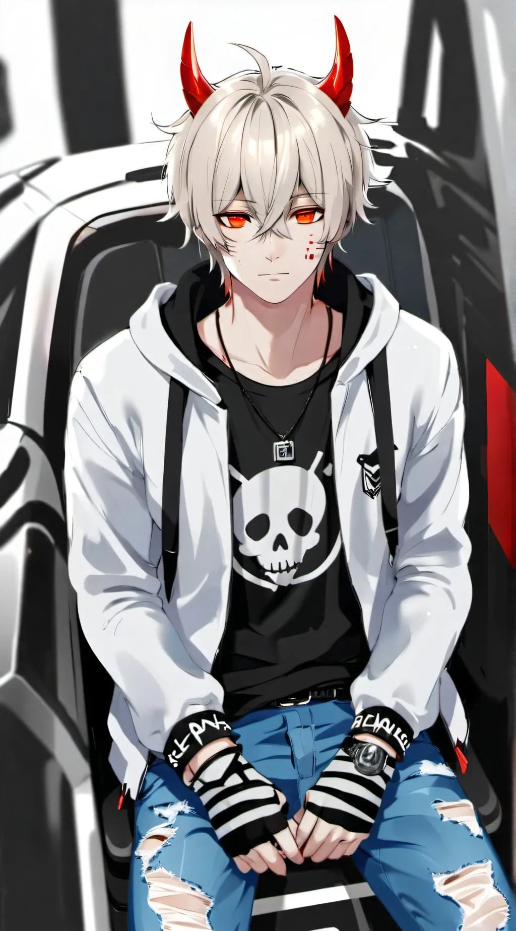 ai character: Azure background