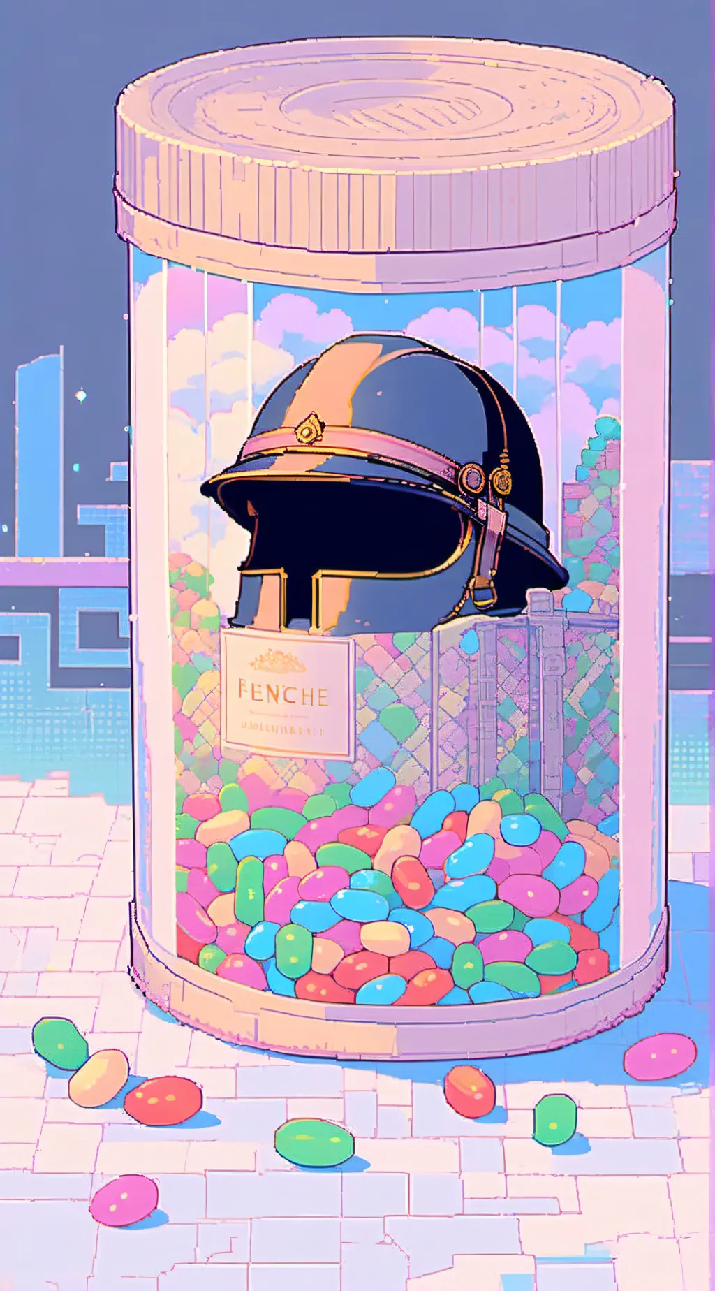 ai character: Jellybean background