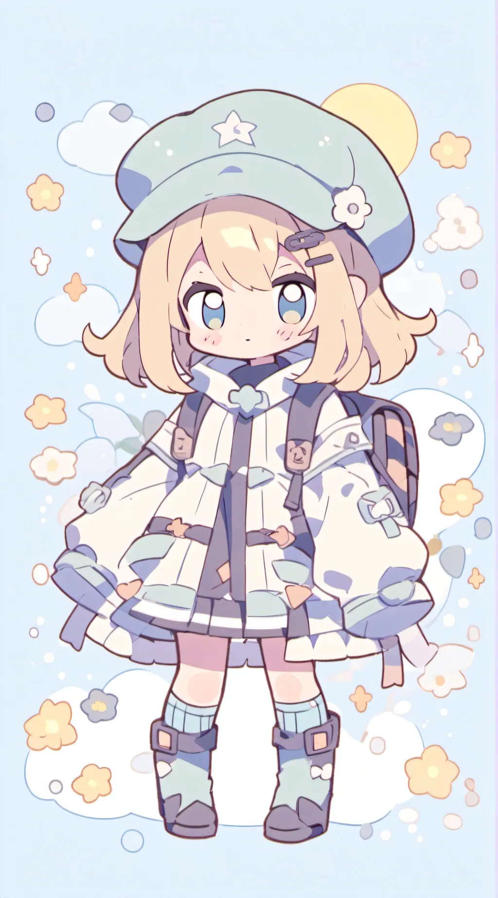 ai character: HH baby  background