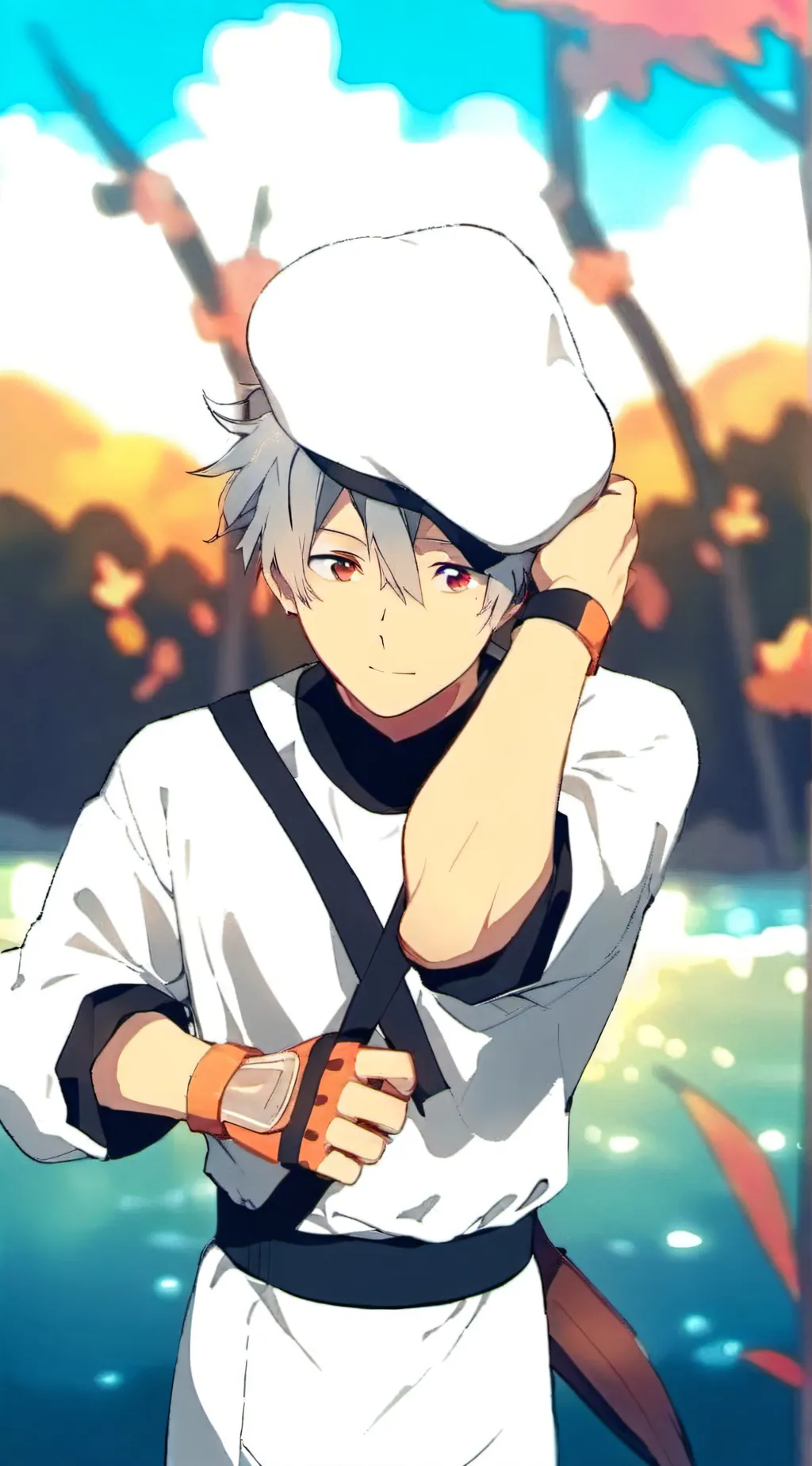 ai character: Grey  background