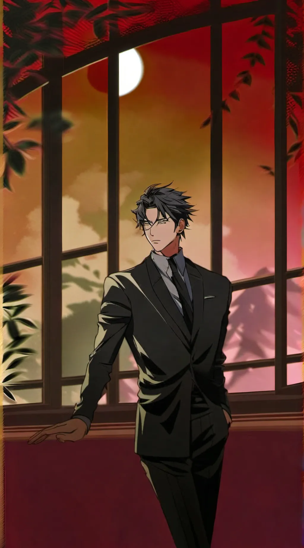 ai character: Alastor mad at u background