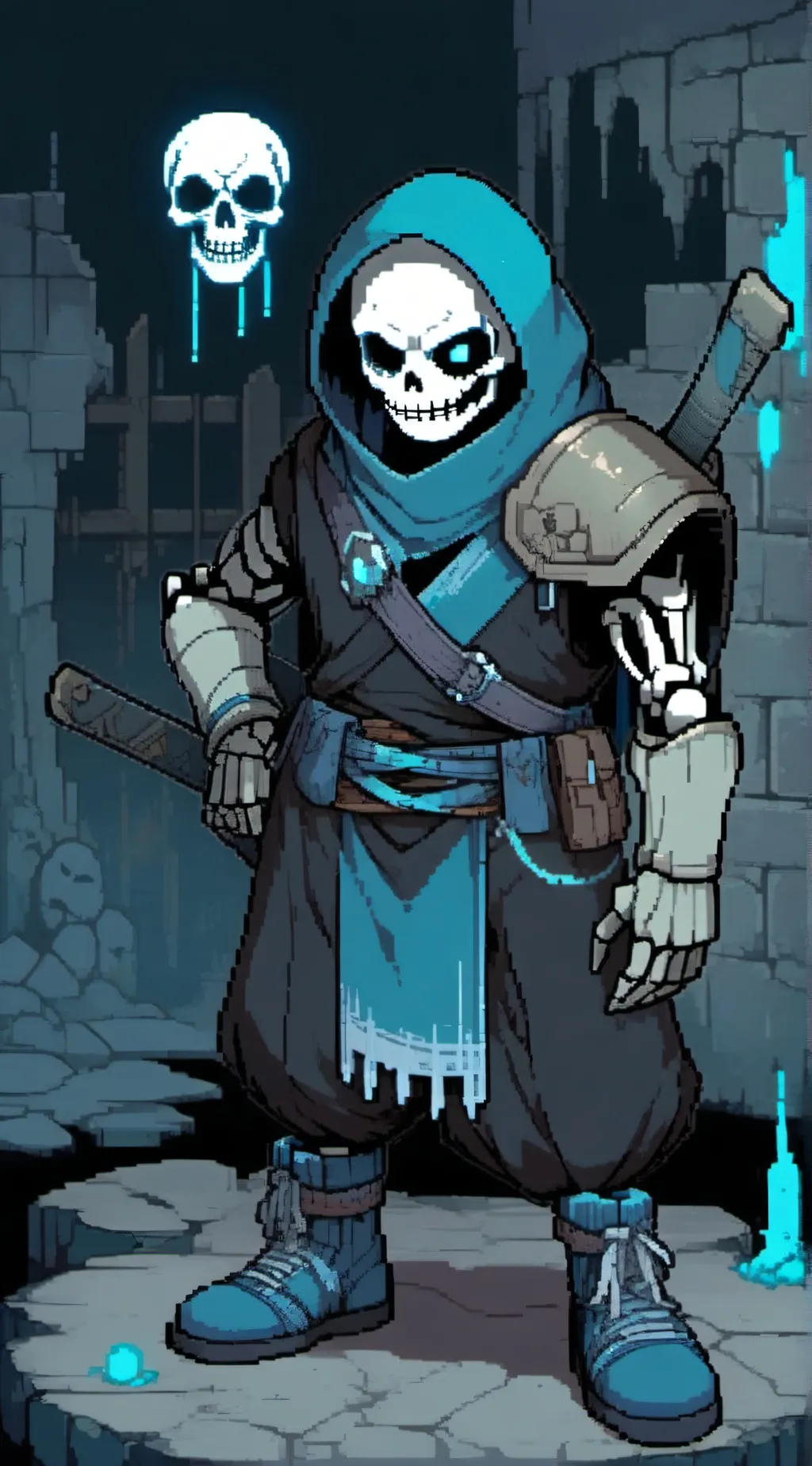ai character: Night!sans background