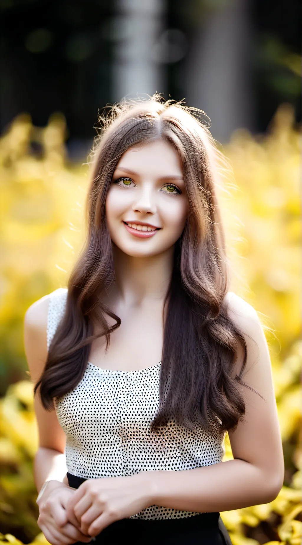 ai character: Beautiful girl  background