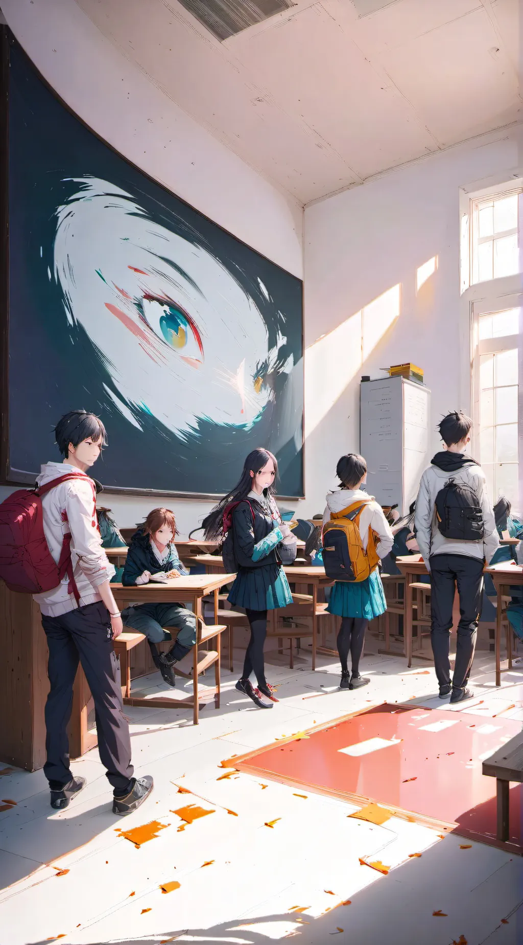 ai character: schoollife background