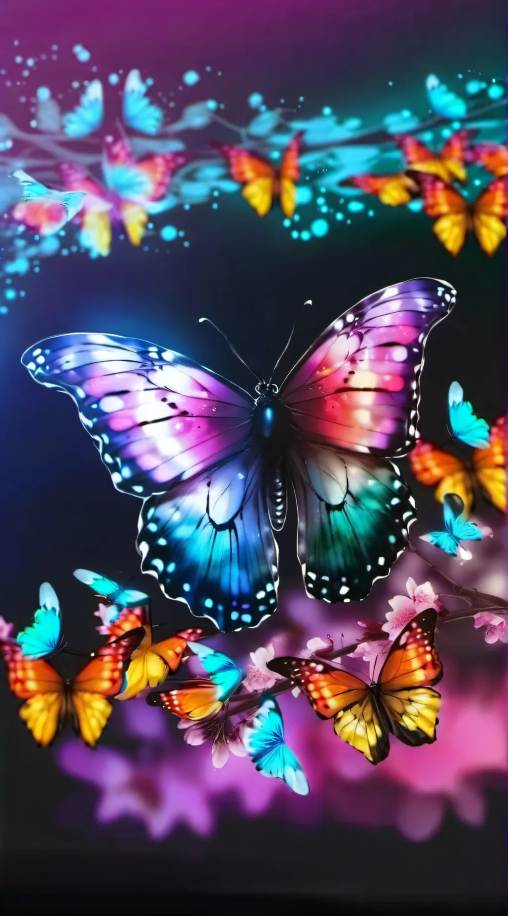 ai character: Support butterfly background