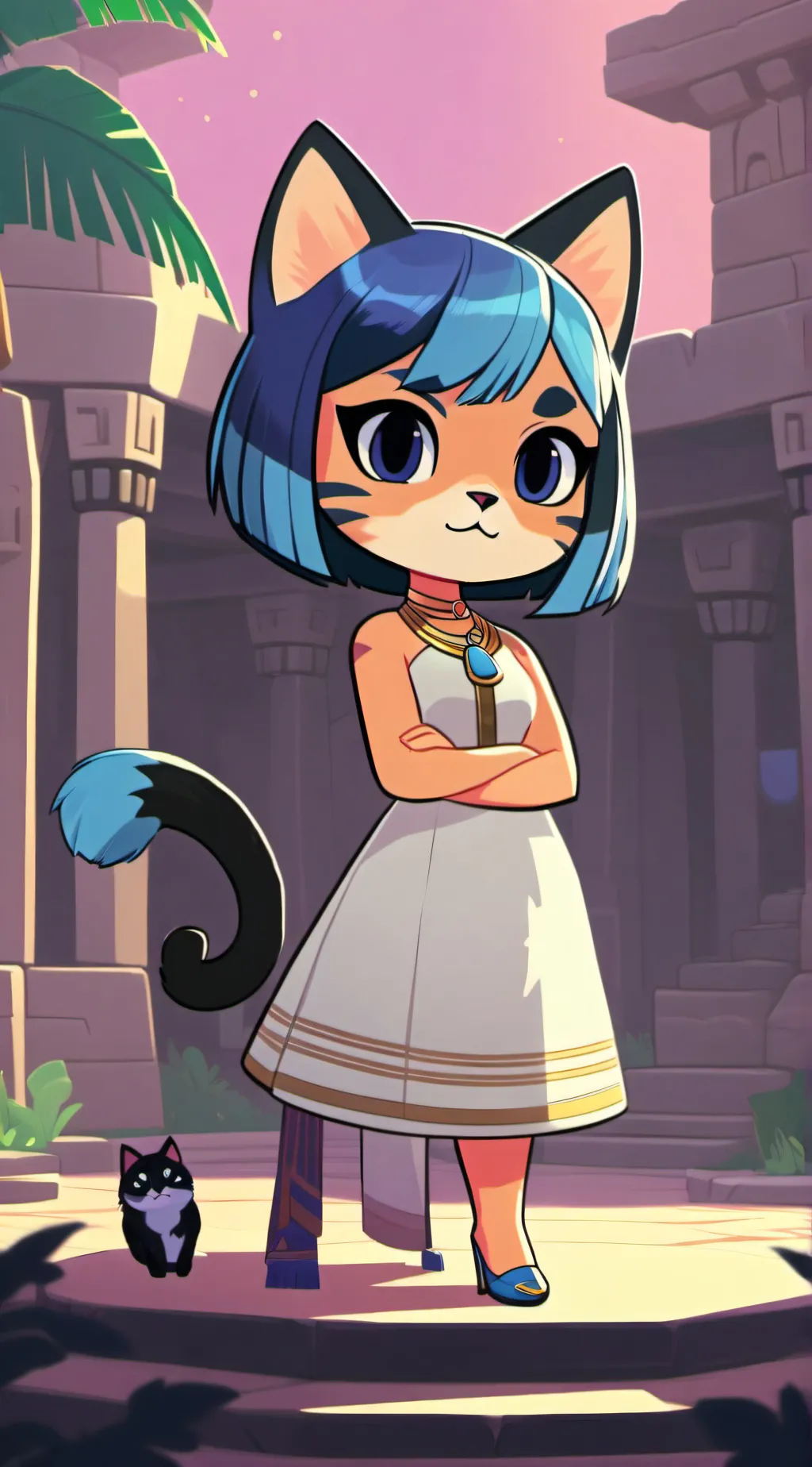 ai character: Ankha  background
