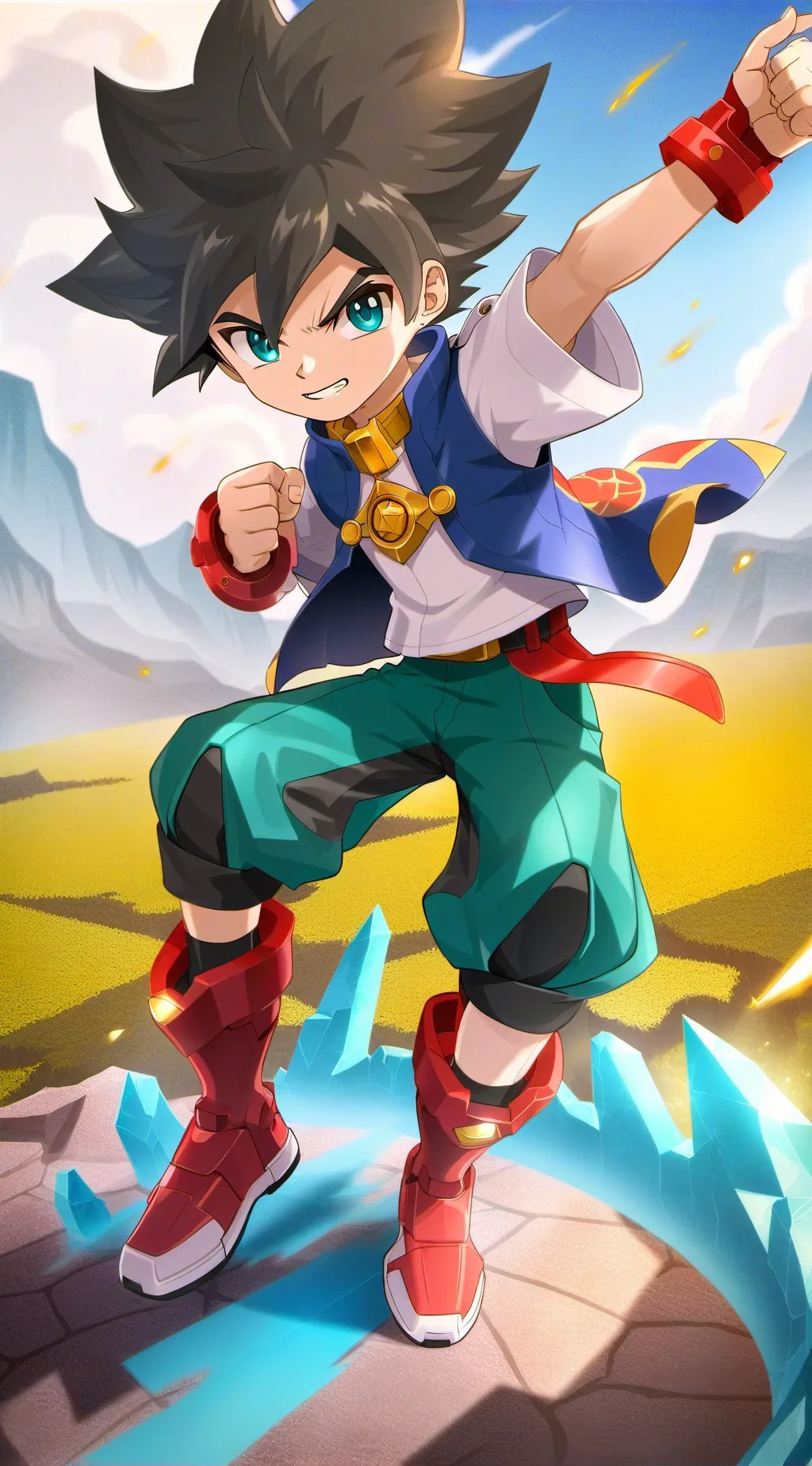 ai character: Beyblade Metal background