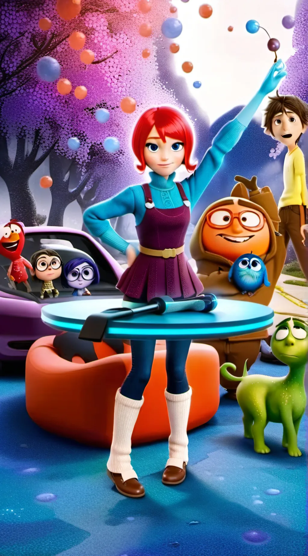 ai character: Inside out 2 background