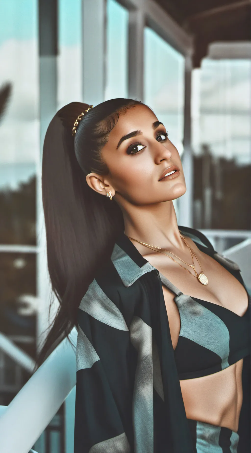 ai character: Ariana Grande  background