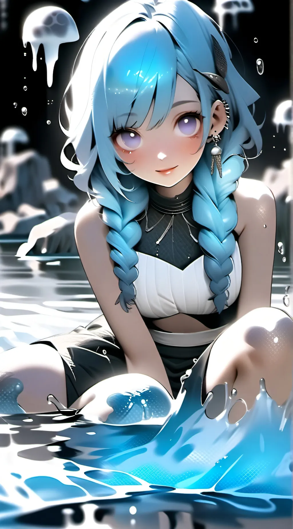 ai character: rimaru beach  background