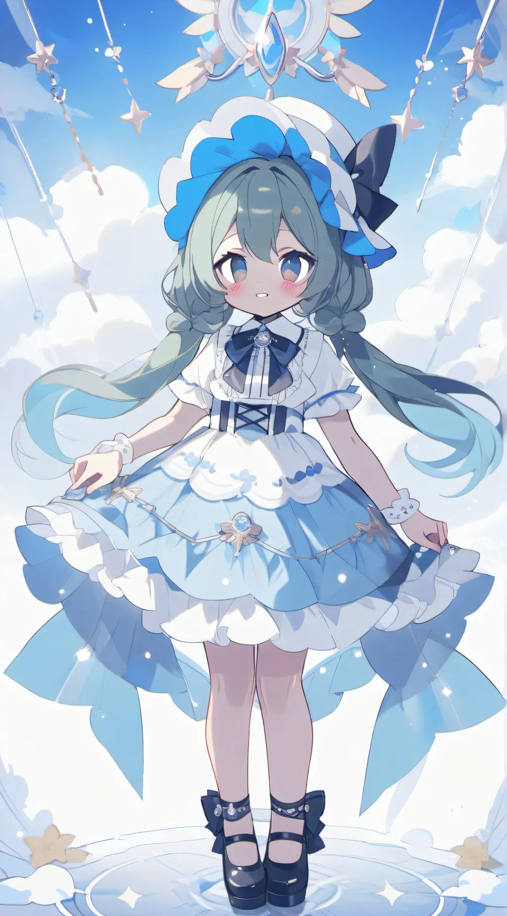 ai character: aqua background