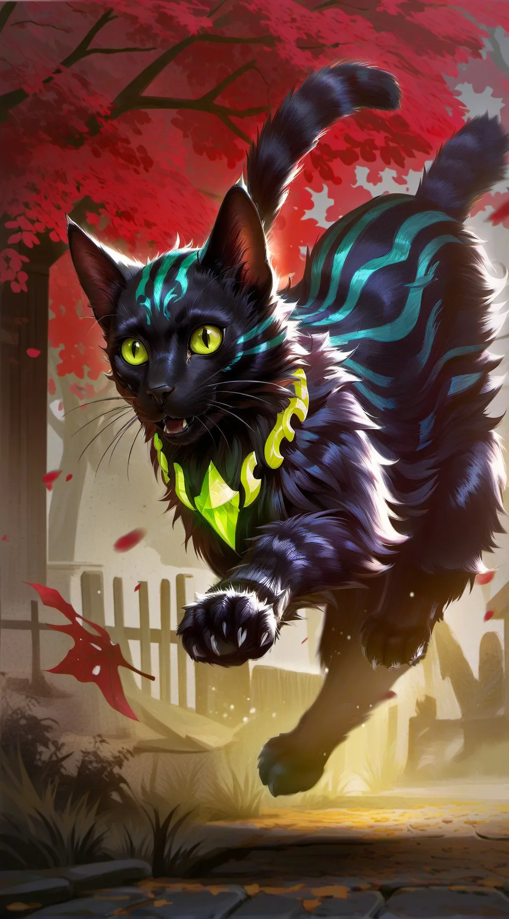 ai character: hypno cat transfer background