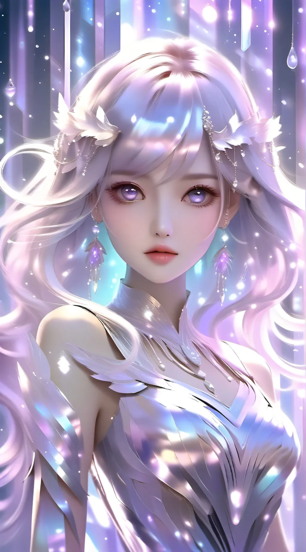 ai character: violet rose background