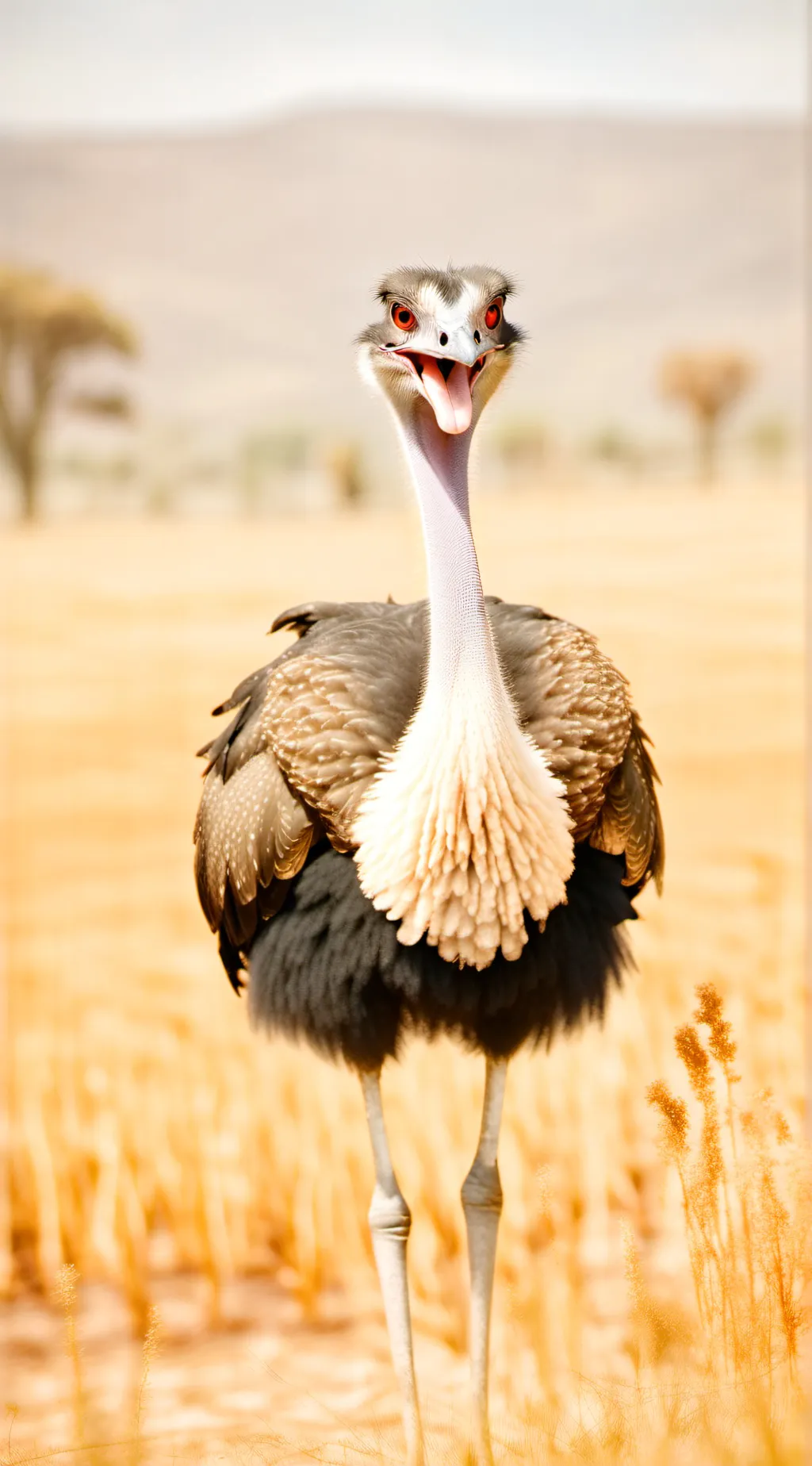 ai character: Stan the ostrich background