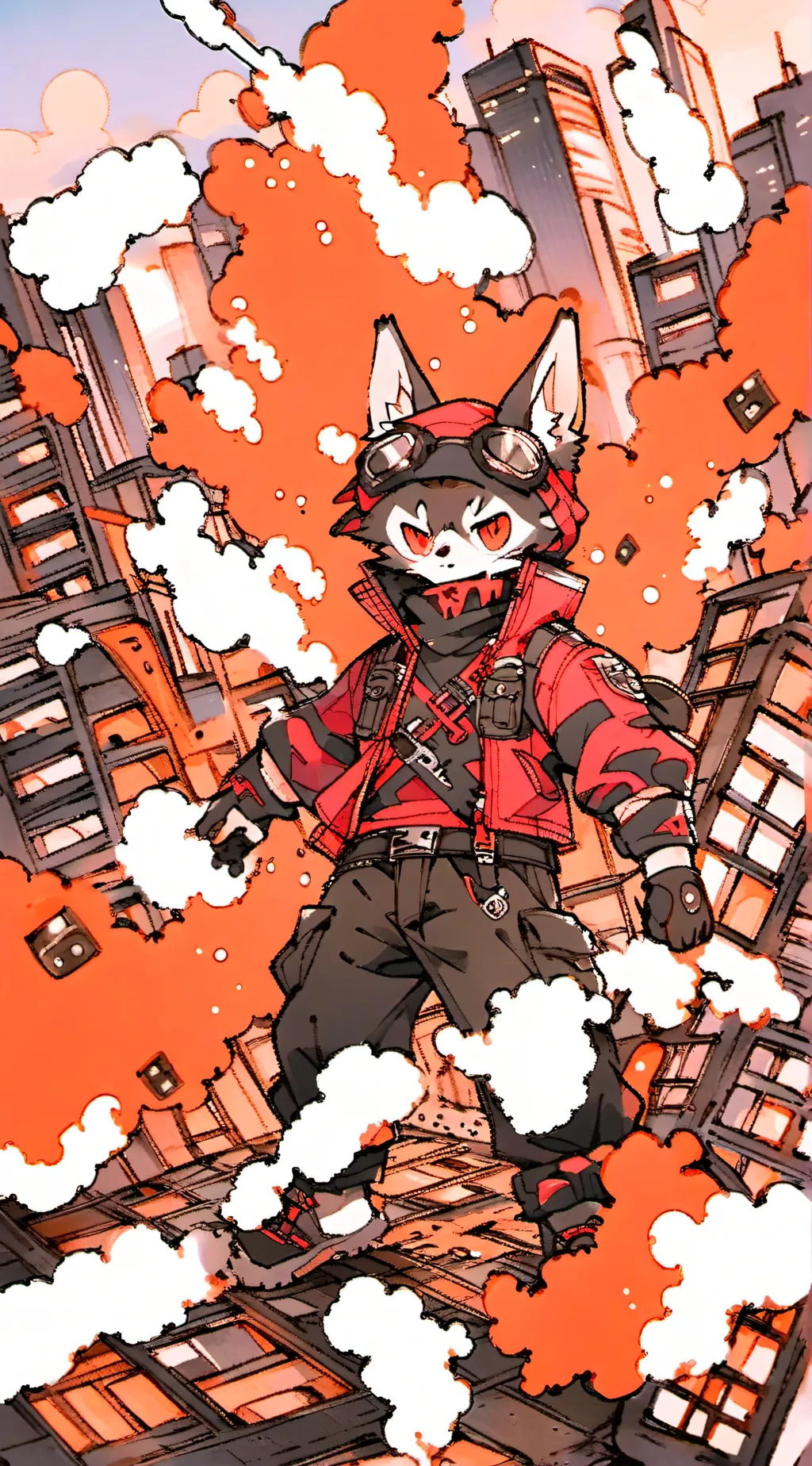 ai character: furry infection background